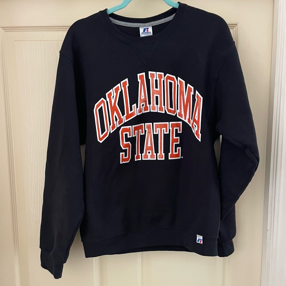 Oklahoma State Russell Athletic Black Crew Neck Sweatshirt~Unisex